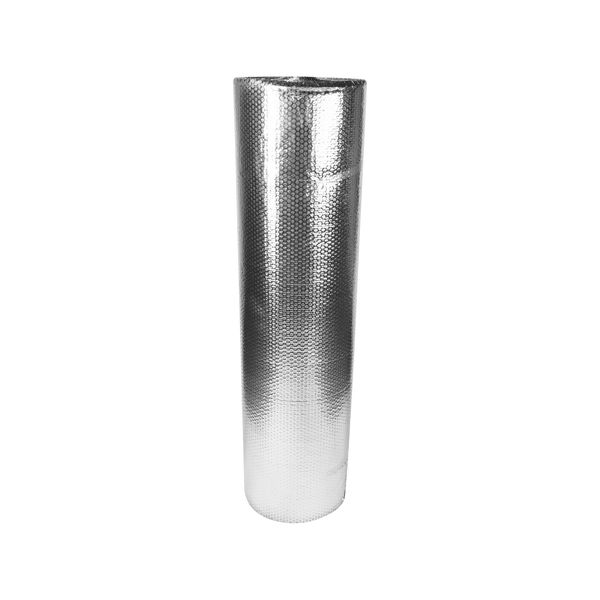 Szigetelőfólia tekercsben 150cm x 100m x 3mm (alumínium + buborékfólia + alumínium)