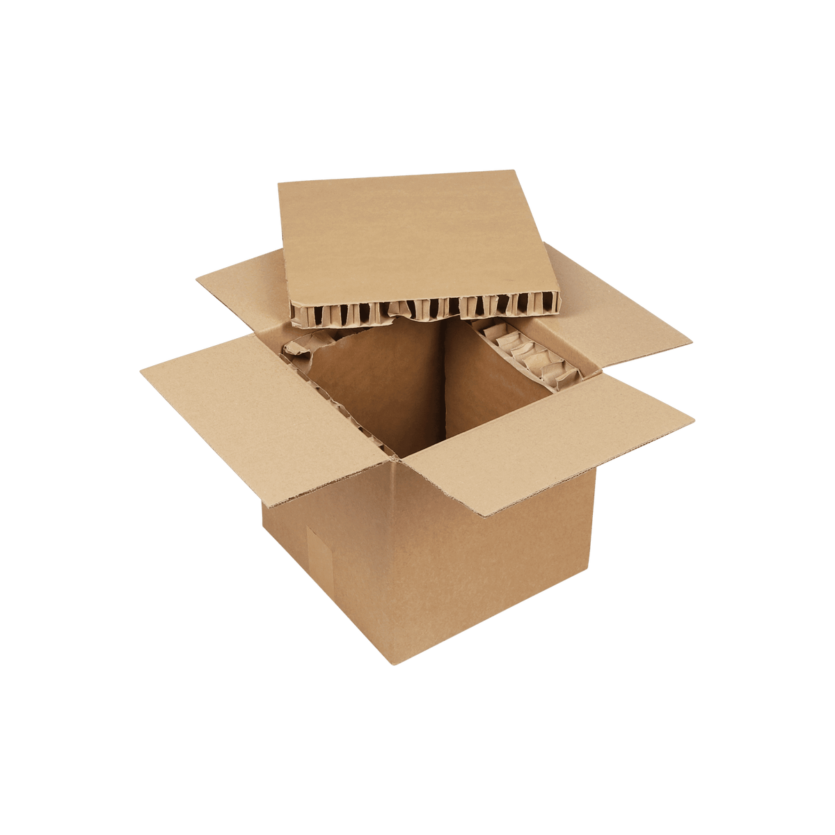Méhsejtes szigetelődoboz 300 x 300 x 300 mm – 100% újrahasznosítható karton