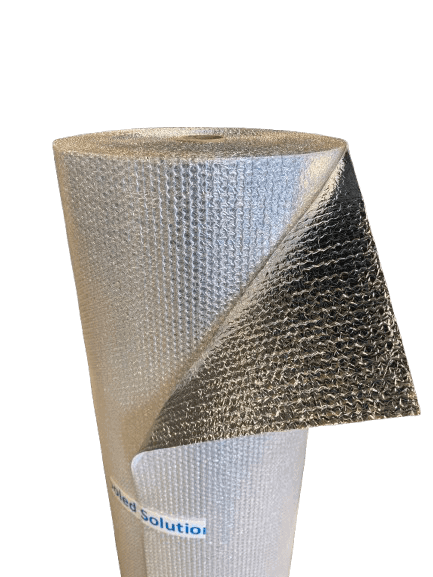 Szigetelőfólia tekercsben 150cm x 50m x 4mm (alumínium + buborékfólia)